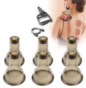 Σετ Βεντουζοθεραπείας 6τμχ με Χειροκίνητη Αντλία electronistas.gr