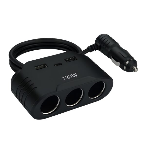 Φορτιστής Αυτοκινήτου 120W με 2 Θύρες USB & Type-C – 12V/24V electronistas.gr