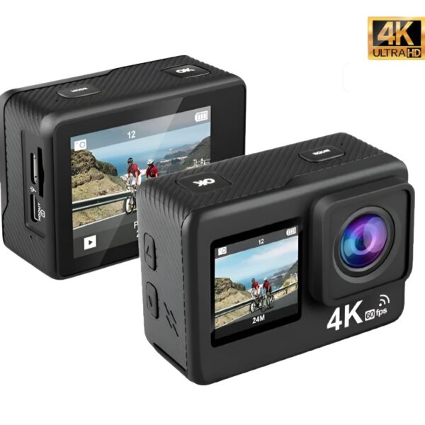 Μίνι Κάμερα Δράσης 4K/30FPS 20MP με Διπλή Οθόνη & Αδιάβροχη Θήκη electronistas.gr