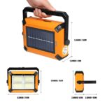 Led Επαναφορτιζόμενος Ηλιακός Προβολεας 10000mah 10000lm Με Βαση 360° electronistas.gr