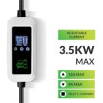 Φορητός Φορτιστής Ηλεκτρικού Οχήματος 16A/3.5KW Μονοφασικός με Τύπου 2 Καλώδιο 5m & LCD Οθόνη electronistas.gr