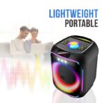 Ασύρματο Ηχείο Bluetooth 8" 60W με Βάση, Μικρόφωνο & Φωτισμό LED electronistas.gr