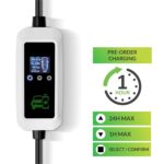 Φορητός Φορτιστής Ηλεκτρικού Οχήματος 16A/3.5KW Μονοφασικός με Τύπου 2 Καλώδιο 5m & LCD Οθόνη electronistas.gr