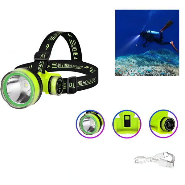 Καταδυτικός Φακός Κεφαλής με USB electronistas.gr