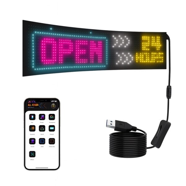 Led Εύκαμπτη Πινακίδα Panel Bluetooth 190×920mm electronistas.gr