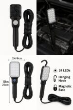 Led Φωτιστικό Εργασίας - Συνεργείου Με Μαγνήτη & Γάντζο 25Led 230V electronistas.gr