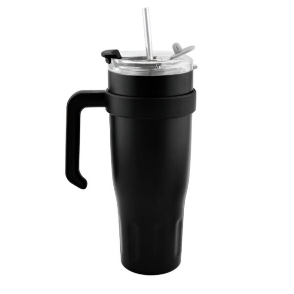 Ανοξείδωτο Θερμός Μαύρο 1182ml με Ανοξείδωτο Καλαμάκι electronistas.gr