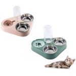 Ταΐστρα Κατοικιδίων με Ποτίστρα & 2 Ανοξείδωτα Μπολάκια