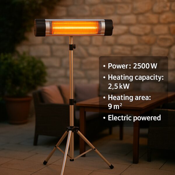 Ηλεκτρική Σομπα Υπερύθρων Με Ορθοστάτη 2500w electronistas.gr