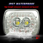 LED Προβολέας Εργασίας 45W 7″ με Διπλά Κεντρικά “Μάτια” & 24 Περιμετρικά LED electronistas.gr