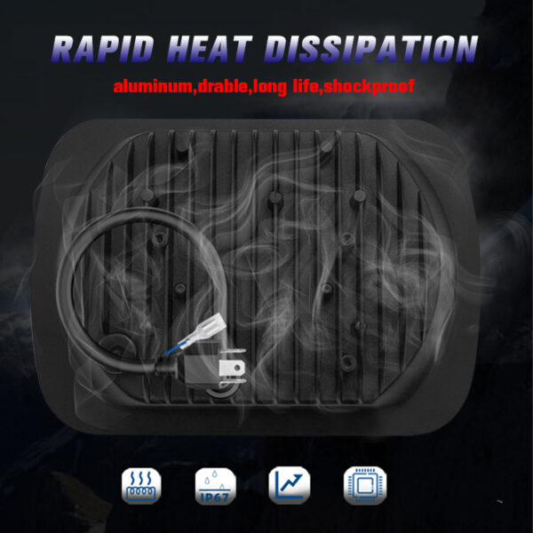 LED Προβολέας Εργασίας 45W 7″ με Διπλά Κεντρικά “Μάτια” & 24 Περιμετρικά LED electronistas.gr