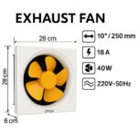 Επιτοίχιος Εξαεριστήρας 10'' (250mm) 40W electronistas.gr