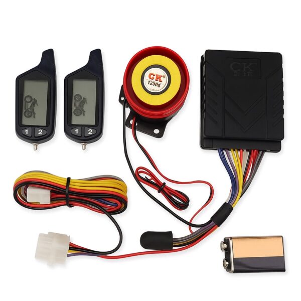 Σύστημα Συναγερμού 2 Κατευθύνσεων Μοτοσικλέτας με 2 Τηλεχειριστήρια LCD electronistas.gr