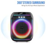 Ασύρματο Ηχείο Bluetooth 8" 60W με Βάση, Μικρόφωνο & Φωτισμό LED electronistas.gr