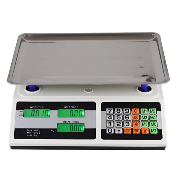 Ηλεκτρονική Ψηφιακή Ζυγαριά 40kg με Τριπλή Οθόνη & Υπολογισμό Τιμής electronistas.gr