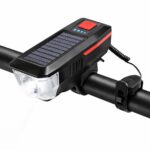Φακός Ποδηλάτου Led Με Ηλιακό Πάνελ, Κόρνα & Ρύθμιση Φωτεινότητας electronistas.gr