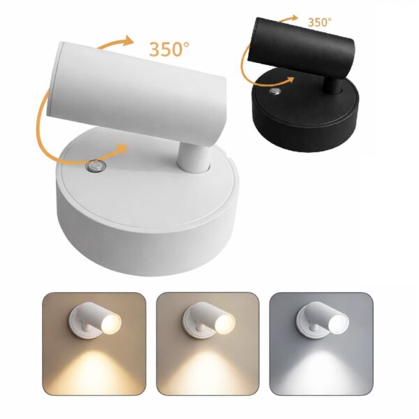 Επαναφορτιζόμενο Μαγνητικό Επιτοίχιο Φωτιστικό LED 350° electronistas.gr