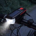 Φακός Ποδηλάτου Led Με Ηλιακό Πάνελ, Κόρνα & Ρύθμιση Φωτεινότητας electronistas.gr