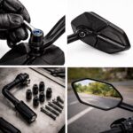 Καθρέφτες Τιμονιού Μοτοσικλέτας Ρυθμιζόμενοι Universal Μαύροι electronistas.gr