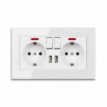 Διπλή Εντοιχιζόμενη Πρίζα με 2 Θύρες USB Type-C & Διακόπτες electronistas.gr