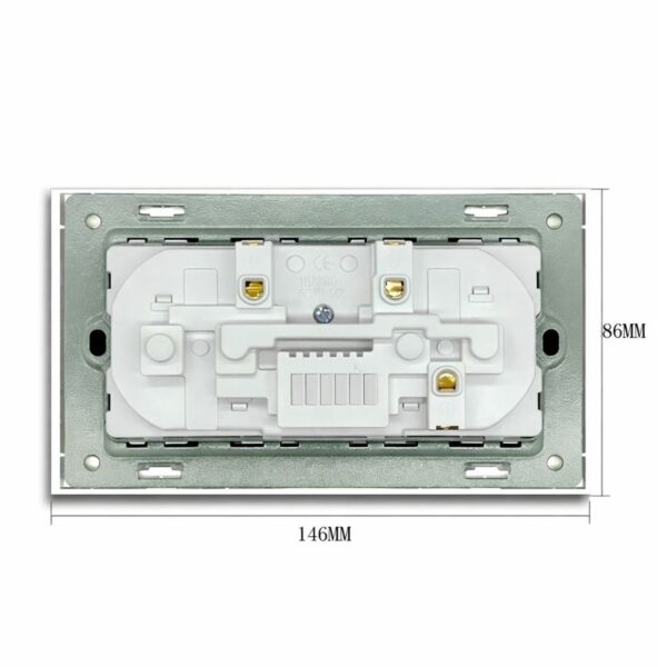 Διπλή Εντοιχιζόμενη Πρίζα με 2 Θύρες USB Type-C & Διακόπτες electronistas.gr