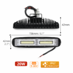 LED Προβολέας Εργασίας 20W 9-80V DC electronistas.gr