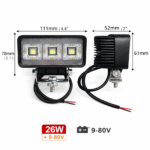 LED Προβολέας Εργασίας 26W 9-80V DC electronistas.gr