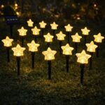 Ηλιακά Αστεράκια LED με Πάνελ & Θερμό Φως – 20 LED electronistas.gr