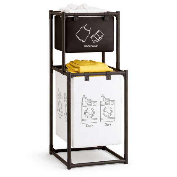 Καλάθι Απλύτων Υφασμάτινο με 2 Επίπεδα electronistas.gr