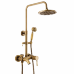 Στήλη Ντους με Μπαταρία Μπρονζέ Ρετρό με Ρυθμιζόμενο Ύψος electronistas.gr