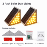 Σετ 2τμχ Αδιάβροχα Ηλιακά Φωτιστικά Σκάλας 3000K 100LM electronistas.gr