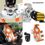 Βάση Στήριξης Τηλεφώνου Καθρέφτη για Μοτοσικλέτα & Ποδήλατο 360° με Αντικραδασμική Βάση (4,5–7,2") electronistas.gr