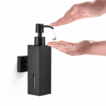 Επιτοίχιος Διανομέας Υγρού Σαπουνιού Inox Μαύρο Ματ electronistas.gr