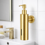 Επιτοίχιος Διανομέας Υγρού Σαπουνιού Inox Ματ Χρυσό electronistas.gr