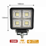 LED Προβολέας Εργασίας 35W 9-80V DC electronistas.gr