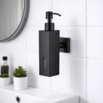 Επιτοίχιος Διανομέας Υγρού Σαπουνιού Inox Μαύρο Ματ electronistas.gr