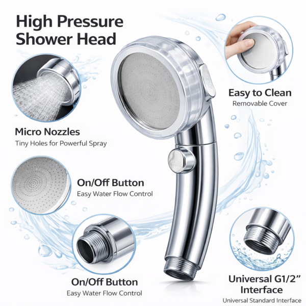 Τηλέφωνο Ντους με 3 Ροές & Stop ABS electronistas.gr