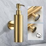 Επιτοίχιος Διανομέας Υγρού Σαπουνιού Inox Ματ Χρυσό electronistas.gr