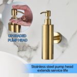 Επιτοίχιος Διανομέας Υγρού Σαπουνιού Inox Ματ Χρυσό electronistas.gr