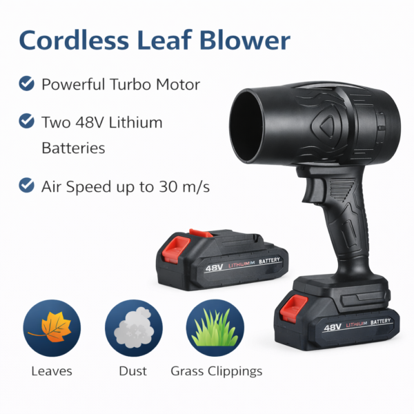 Φυσητήρας Χειρός 48V με 2 Μπαταρίες Turbo electronistas.gr