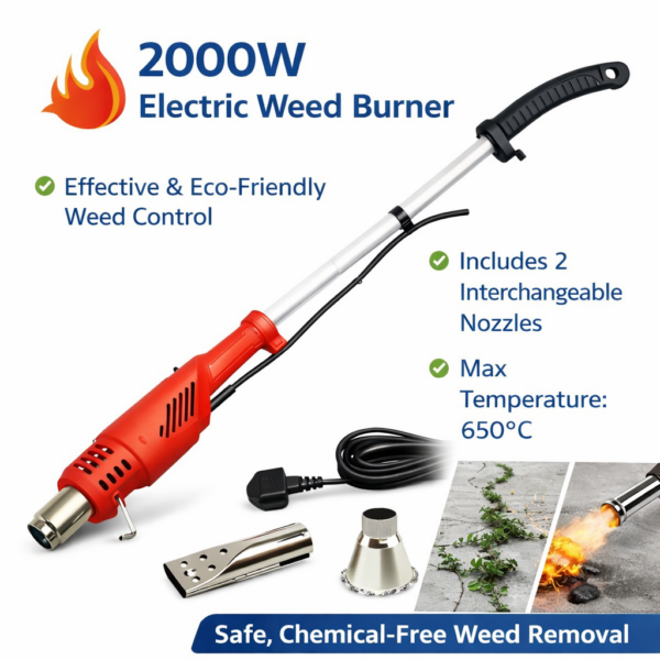 Ηλεκτρικό Πιστόλι Θερμού Αέρα για Ζιζάνια & Φύλλα 2000W electronistas.gr