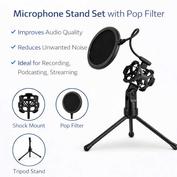 Σετ Βάσης Μικροφώνου με Pop Filter & Τρίποδο electronistas.gr