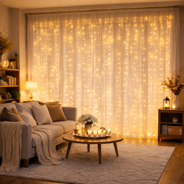 Κουρτίνα Λαμπάκια LED 3x2m 192L Θερμό Φως electronistas.gr