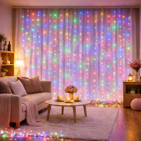 Κουρτίνα Λαμπάκια LED 3x3m 240L RGB electronistas.gr