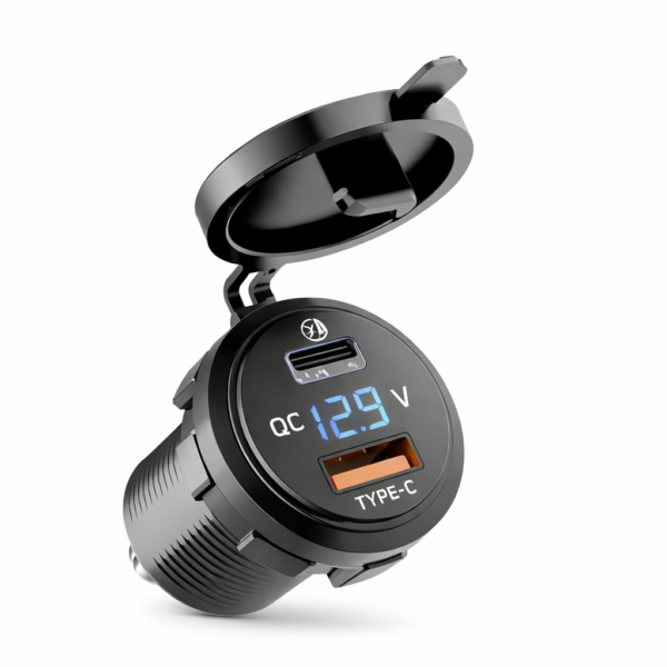 Φορτιστής Αυτοκινήτου Type-C & USB QC 3.0 12/24V electronistas.gr
