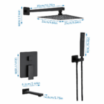 Σετ Ντους με Μπαταρία Μαύρο Ματ electronistas.gr