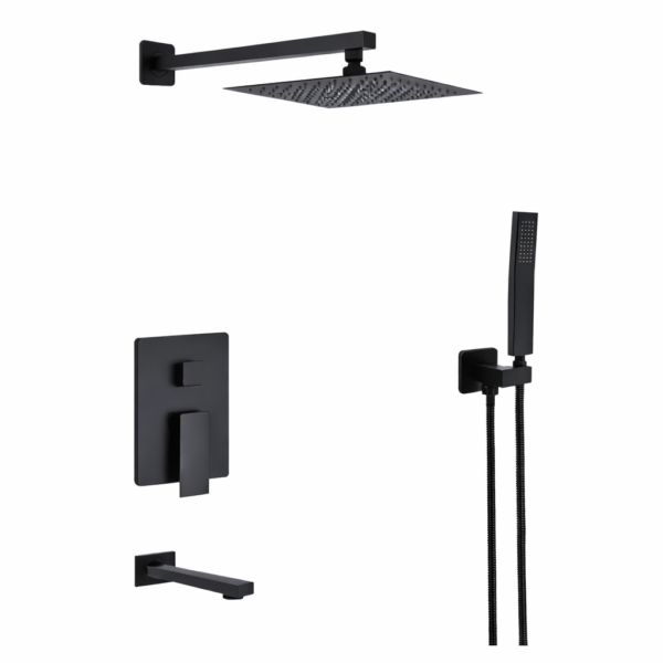 Σετ Ντους με Μπαταρία Μαύρο Ματ electronistas.gr