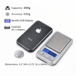 Μίνι Ψηφιακή Ζυγαριά Ακριβείας 0.01gr – 200gr Τσέπης electronistas.gr