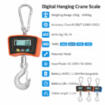 Μίνι Ψηφιακή Ζυγαριά Γερανού 200gr – 1000kg electronistas.gr