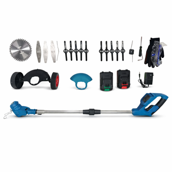 Ασύρματο Χλοοκοπτικό / Χορτοκοπτικό 2 Μπαταριών με Πολλαπλές Λεπίδες & Τηλεσκοπικό Κοντάρι electronistas.gr